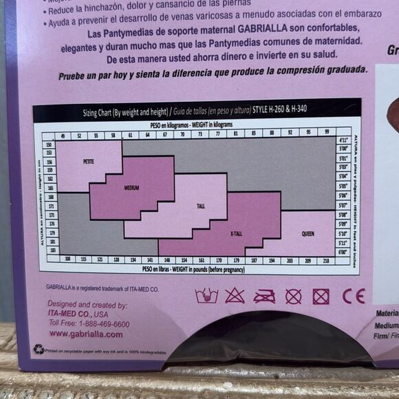 Gabrialla Graduated Firm Compression 23-30 Support Hosiery Maternity Pantyhose - Picture 5 of 7